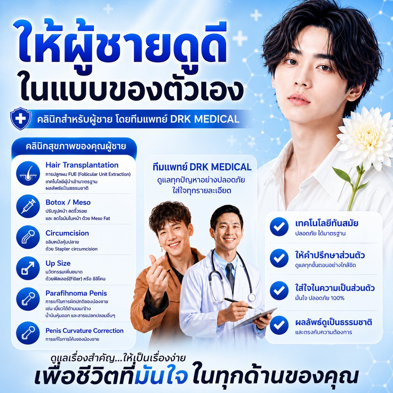 DRK MEDICAL คลินิกสุขภาพผู้ชาย ขลิบ ขูดสาร เพิ่มขนาด